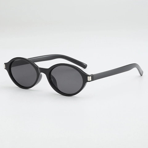 Retro Ovalen Zonnebril Vintage Klein Frame UV400 Bescherming PC Frame AC Lens Mode Brillen Voor Heren Dames