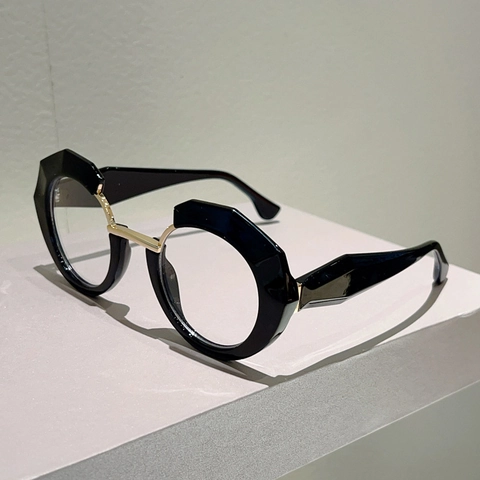 Occhiali Tondi Irregolari PC Metallo Anti Luce Blu Geometrici Tendenza Moda Per Donne Stile Moderno Retrò