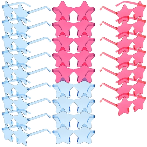 Occhiali Da Sole Stella Senza Montatura Plastica PC Protezione UV400 Festa Scena Festival Novità Divertenti Moda Uomini Donne