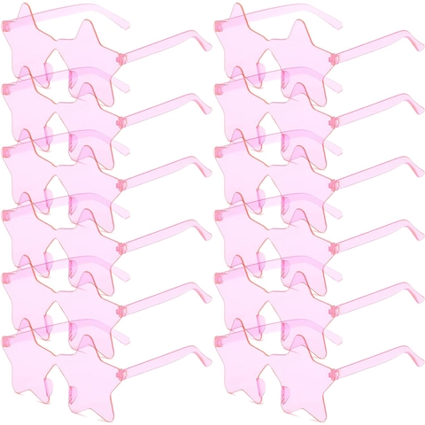 Lunettes De Soleil Sans Monture En Forme D'étoile UV400 Transparent Coloré Plastique PC Pour Fête Festival Mode Costume Tendance Unisexe
