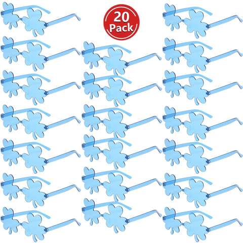 Occhiali Da Sole Per Feste A Forma Di Trifoglio In Plastica PC Senza Montura UV400 San Patrizio Accessori Per Costumi Per Unisex