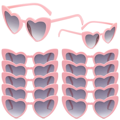 Herzförmige Sonnenbrille PC Kunststoffrahmen UV400 Schutz Retro Trendy Sweet Cool Für Party Festival Reisen Modeaccessoire