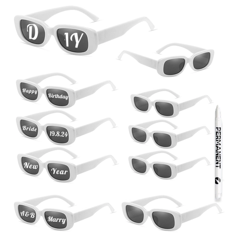 Square Frame Sunglasses Polycarbonate Lens UV400 Protection Retro Fashion Eyewear For Party Wedding Festival Birthday