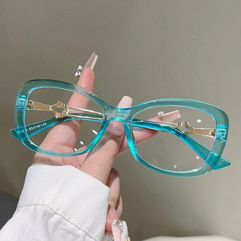 Occhiali Da Vista Cat Eye Da Donna Montura PC Aste In Metallo Cavo Filtro Luce Blu Moda Retrò Per Signore