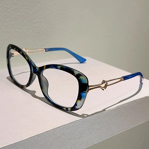 Occhiali Da Vista Cat Eye Da Donna Montura PC Aste In Metallo Cavo Filtro Luce Blu Moda Retrò Per Signore