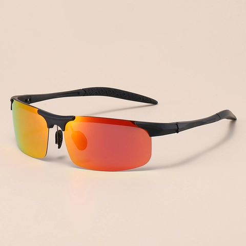 Buitensport Zonnebril Antireflectie UV400 Fietsen Hardlopen Rijden Bril Gespiegelde Lens Half-Omrand Zonnebril Unisex