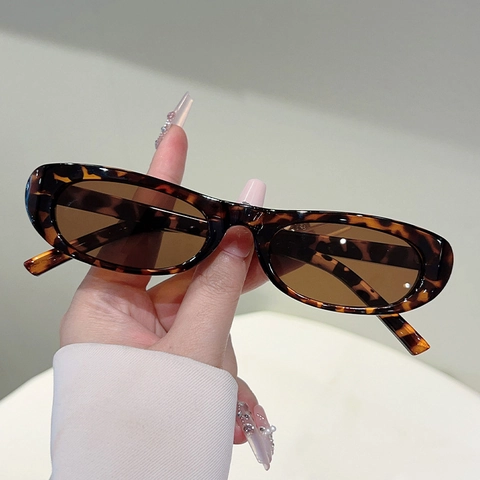 Retro Oval Sunglasses UV400 Protection PC Frame Vintage Small Frame Eyewear Women Men Trendy Y2K Fashion Accessories