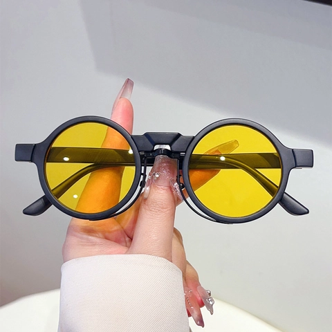 Occhiali Da Sole Tondi Retro PC Protezione UV400 Stile Harajuku Steampunk Unisex Uomini Donne Antiriflesso