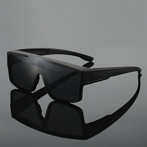 Sport Zonnebril Unisex Uit Eén Stuk Extra Groot Schild PC Frame UV400 Bescherming Wielrennen Vissen Outdoor Mode Brillen