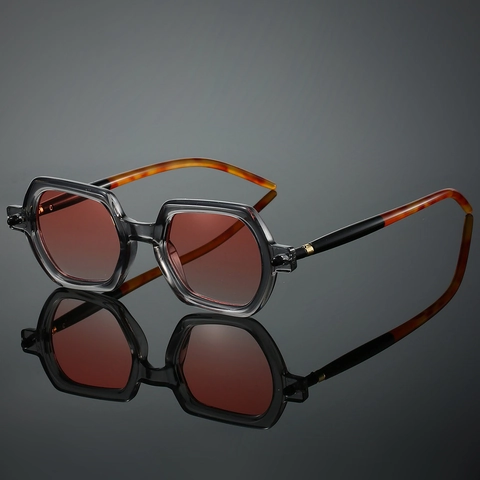 Sonnenbrille Hexagon PC Rahmen UV400 Schutz Retro Geometrisch Eyewear Mode Trendy Reise Für Damen Herren