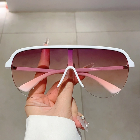 Integrierte Shield Sonnenbrille PC Rahmen UV400 Outdoor Radfahren Y2K Punk Oversized Wrap Around Für Herren Damen