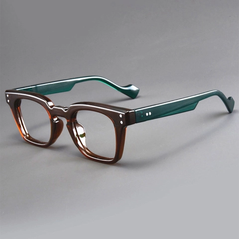 Occhiali Anti Luce Blu Con Montatura Quadrata Retrò Moda PC Telaio Ottico Con Decorazione Di Rivetti Donne Uomini