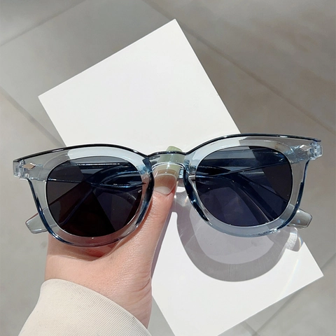 Gafas De Sol Redondas Retro Material PC Protección UV400 Decoración De Remaches Metálicos Para Hombres Mujeres