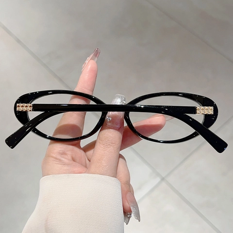 Occhiali Da Vista Ovali Retrò Anti Luce Blu Occhiali PC Moda Per Donna Lenti Trasparenti Minimalisti Leggeri
