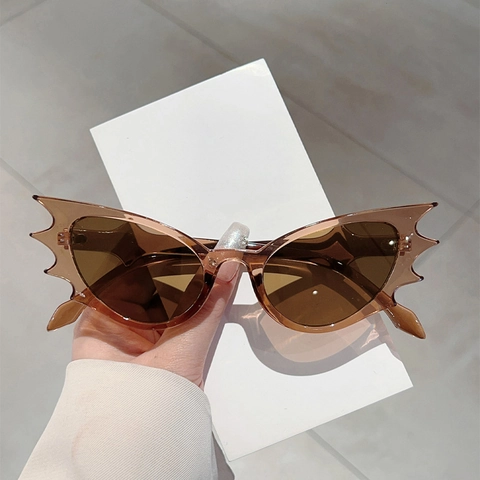 Bat Wing Novelty Sonnenbrille Flammenrand Design PC Rahmen Halloween Party Gothic Cosplay Accessoire Für Damen Und Herren
