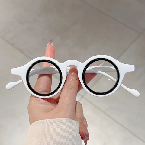 Gafas Anti Luz Azul Con Marco Redondo Retro Material De PC Gafas De Moda Para Hombres Y Mujeres Ligeras Decorativas