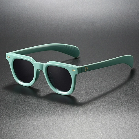 Retro Vierkante Zonnebril UV400 Bescherming PC Frame Mode Pijl Metalen Klinknagels Zonnebril Voor Reizen Rijden Unisex