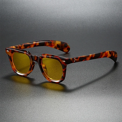 Retro Vierkante Zonnebril UV400 Bescherming PC Frame Mode Pijl Metalen Klinknagels Zonnebril Voor Reizen Rijden Unisex
