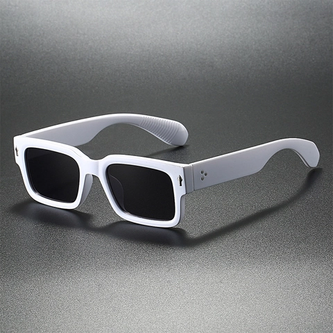 Vintage Square Sunglasses UV400 Protection PC Frame Metal Rivet Decor Retro Fashion Sun Glasses For Travel