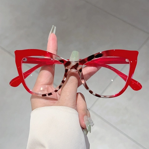 Montature Per Occhiali Cat Eye Anti Luce Blu PC Lenti Trasparenti Moda Farfalla Per Donna