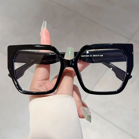 Anti Blue Light Square Glasses Oversized Retro Vintage Frame Non Prescription Computer Eyewear For Men Women PC