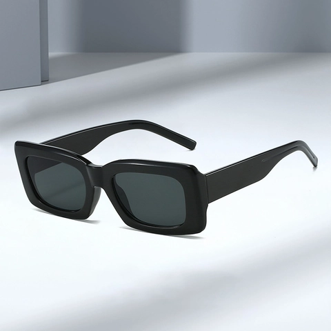 Retro Rectangle Sunglasses UV400 Protection PC Frame Vintage Square Eyewear For Outdoor Fashion Men Women Trendy Style