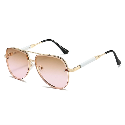 Classic Aviator Sunglasses Metal Frame UV400 Protection Double Bridge Gradient Lenses Vintage Fashion Eyewear For Men Women