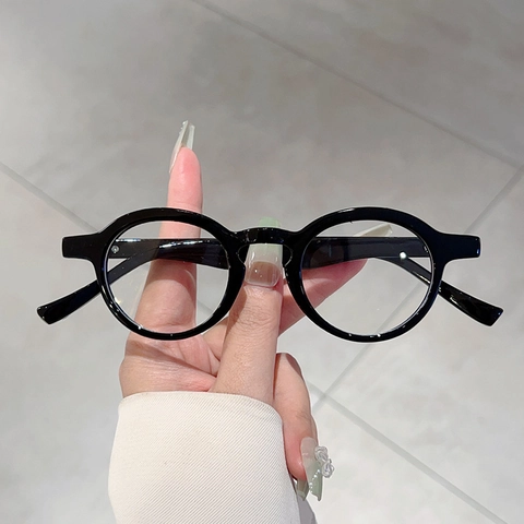 Occhiali Tondi Retrò Anti Luce Blu Occhiali PC Aste Tartarugate Moda Montatura Completa Lenti Chiare Uomo Donna