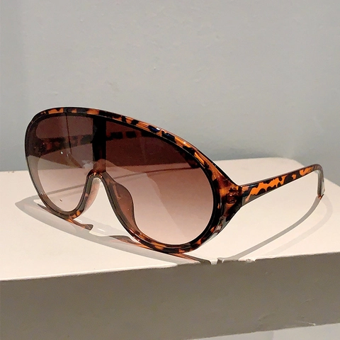 Oversized Shield Zonnebril PC Montuur Uit Eén Stuk UV400 Bescherming Y2K Futuristisch Sportieve Mode Goggles Voor Dames Heren