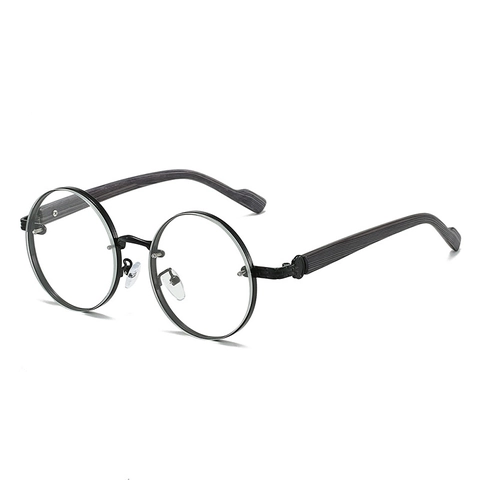 Retro Runde Sonnenbrille Metallrahmen Vintage Holzmaserung Textur Bügel UV400 Schutz Outdoor Mode Brillen Für Damen Herren