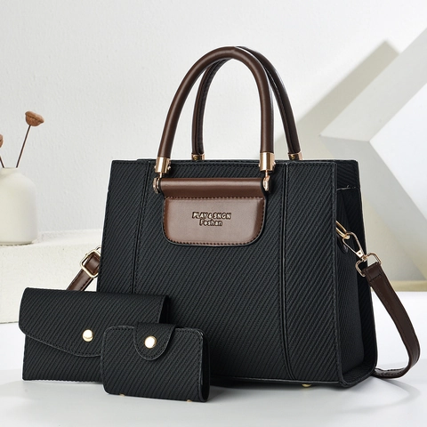 Gewebte PU Leder Handtasche Geldbörse Und Kartenhalter Für Damen Große Kapazität Mode Pendeln Schulter Crossbody Passende Kollektion