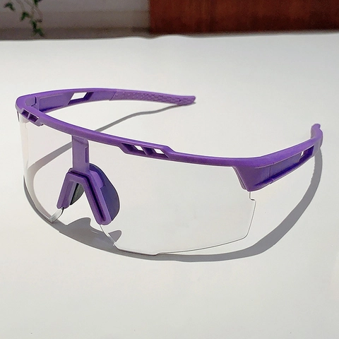 Gafas De Sol Deportivas Fotocromáticas Montura PC Protección UV400 Lente Grande Ciclismo Exterior Cortavientos Moda Hombres Mujeres