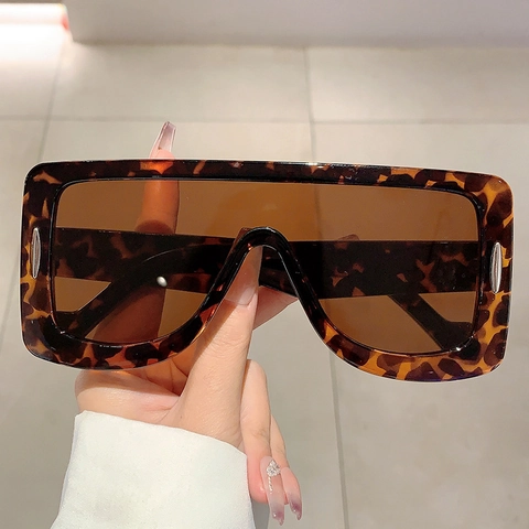 Oversized Square Sunglasses PC Frame Integrated Shield UV400 Protection Retro Future Tech Style For Outdoor Men Women