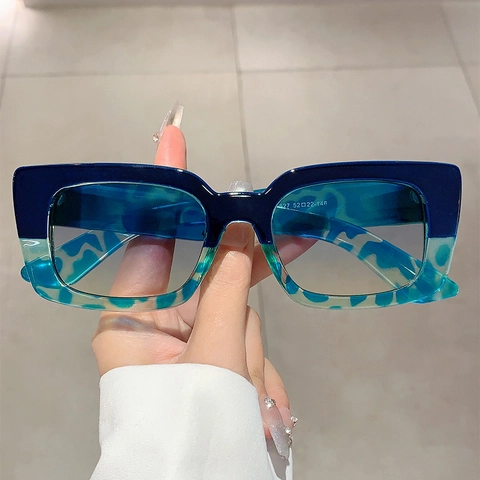 Occhiali Da Sole Rettangolari Retrò Protezione UV400 Montatura Spessa In PC Occhiali Quadrati Moda Vintage Viaggio