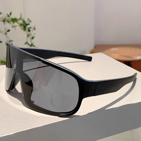 Gafas De Sol Deportivas Ciclismo Marco Grande Escudo De Una Pieza PC UV400 A Prueba De Viento Para Hombres Mujeres