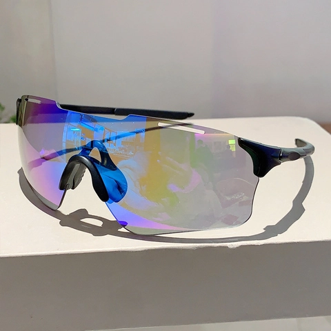 Gafas De Sol Deportivas Lente De Una Pieza UV400 Cortavientos Ciclismo Senderismo Revestimiento De Espejo Colorido Unisex