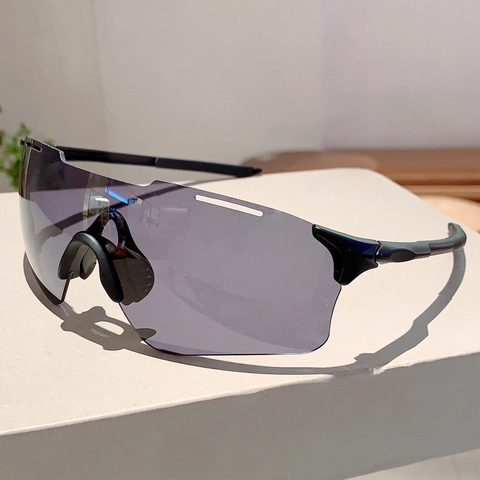 Gafas De Sol Deportivas Lente De Una Pieza UV400 Cortavientos Ciclismo Senderismo Revestimiento De Espejo Colorido Unisex