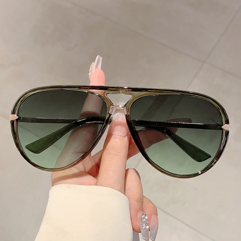Gafas De Sol Aviador Grandes Marco Metal PC Protección UV400 Conducir Viajes Moda Vintage Mujer Hombre