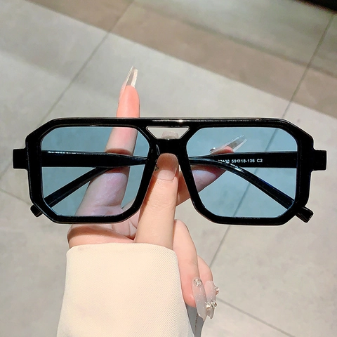 Retro Square Sunglasses UV400 Protection PC Frame PC Lens Fashion Outdoor Driving Eyewear Men Women