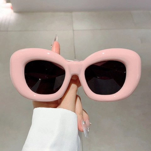 Inflated Bubble Sonnenbrille PC Retro Y2K Dicker Rahmen UV400 Schutz Mode Brillen Für Frauen Streetwear