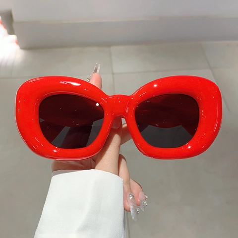 Inflated Bubble Sonnenbrille PC Retro Y2K Dicker Rahmen UV400 Schutz Mode Brillen Für Frauen Streetwear