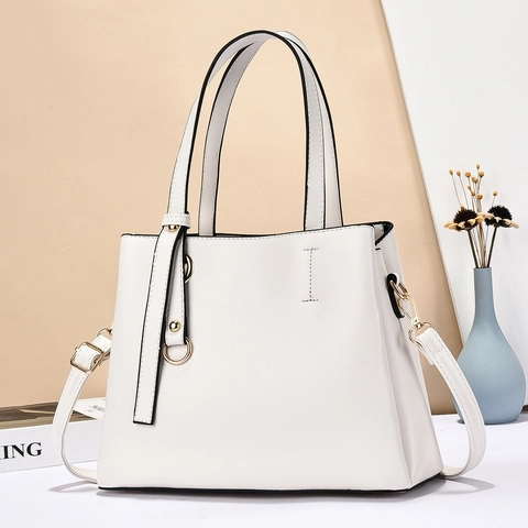 Borsa Tote da Donna in Pelle PU di Moda Grande Capacità Con Tracolla Regolabile per Ufficio Business Pendolarismo Quotidiano