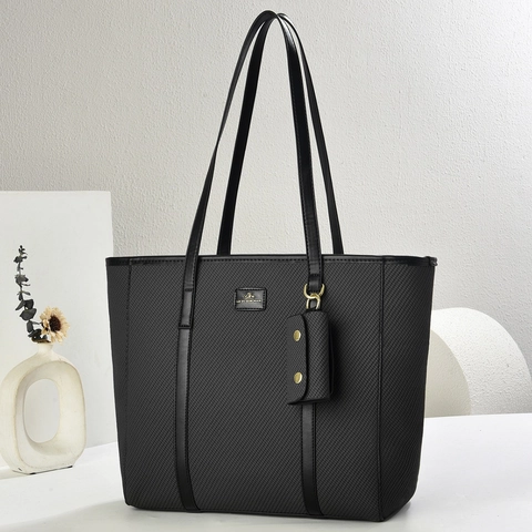Damen Geflochtene PU Leder Tote Bag Große Kapazität Umhängetasche Mit Kleiner Tasche Elegante Casual Pendler Handtasche