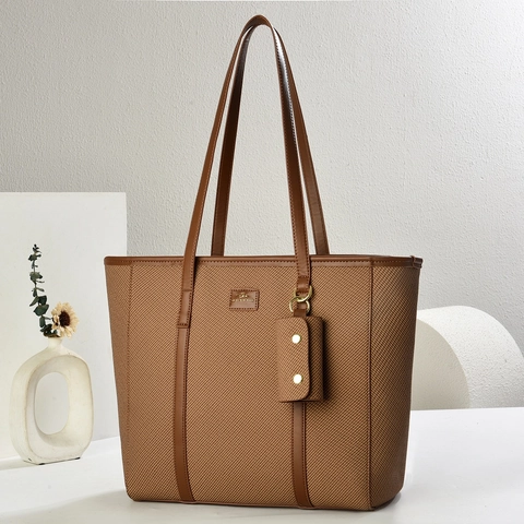 Damen Geflochtene PU Leder Tote Bag Große Kapazität Umhängetasche Mit Kleiner Tasche Elegante Casual Pendler Handtasche