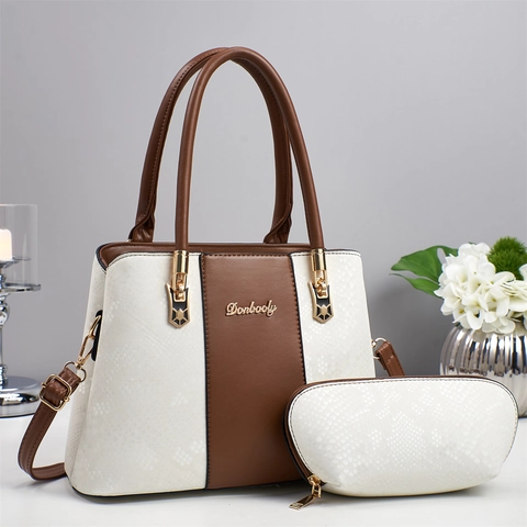 Borsa A Mano Da Donna E Pochette In Pelle PU Con Motivo A Serpente Grande Capacità Borsa A Tracolla Vintage Elegante