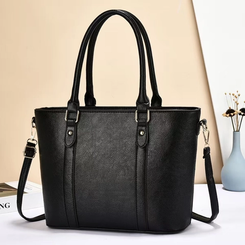Borsa Tote Grande Da Donna Retro Texture Lychee Pelle PU Borsa A Mano Con Tracolla Rimovibile Per Ufficio E Lavoro