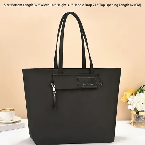 Borsa Tote Grande Capacità Donna Ecopelle Tessuto Minimalista Moda Pendolare Spalla Borsa A Mano Quotidiana Versatile