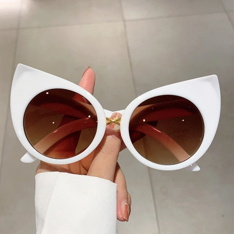 Vintage Cat Eye Sunglasses For Women PC Frame Gradient Lens UV400 Fashion Retro Trendy Eyewear