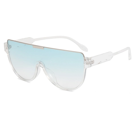 Vintage Oversize Shield Sonnenbrille Für Damen Retro Mode Einteilige Gläser UV400 Schutz Halbrahmen Brille
