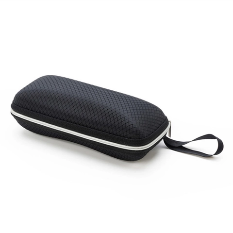 Portable Hard Shell Sunglasses Case Zipper Eyeglasses Box EVA Diamond Lattice Anti-Pressure Storage With Lanyard
